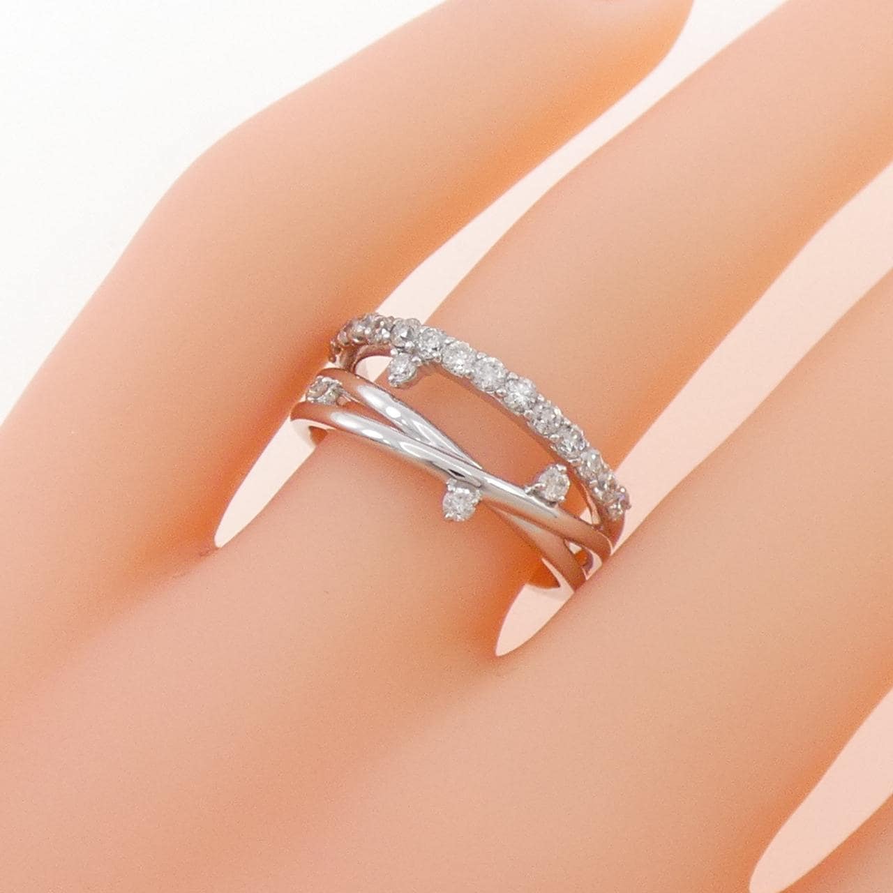 K18WG ダイヤモンド リング 0.50CT