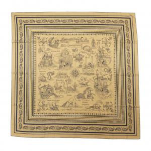 エルメス HERMES TATOUAGES MARINS BANDANA H243374S カレジェアン140 ショール