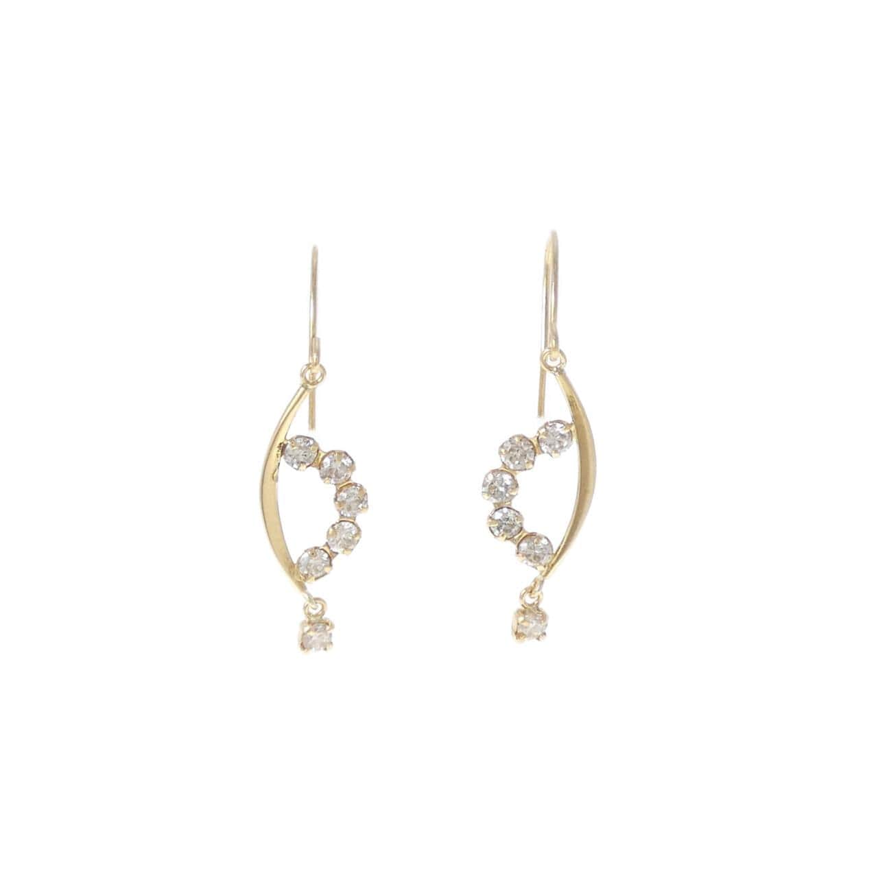 K18YG ダイヤモンド ピアス 0.30CT