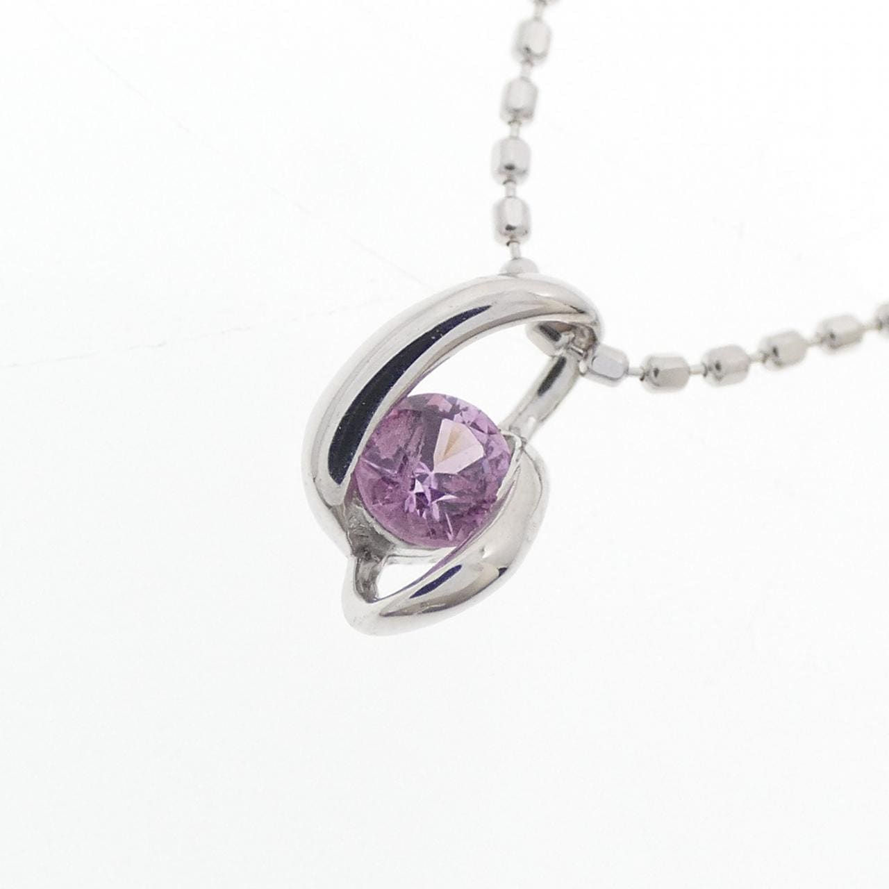 K18WG サファイヤ ネックレス 0.16CT