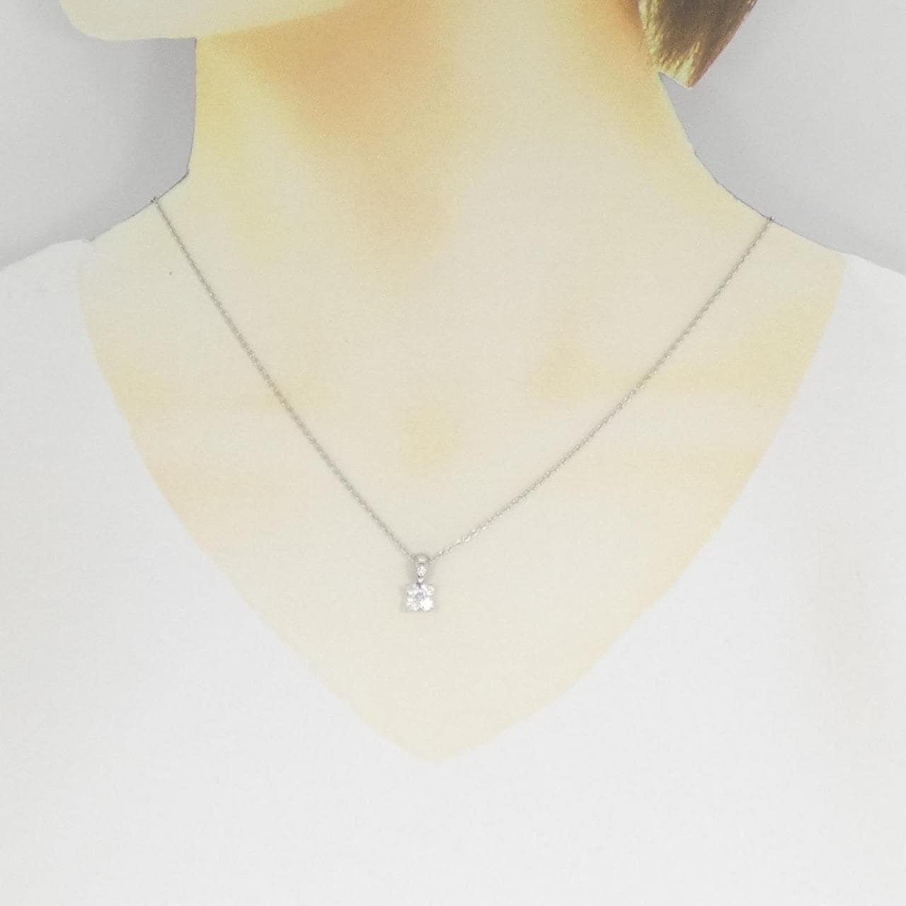 タサキ フラワー ダイヤモンド ネックレス 0.31CT