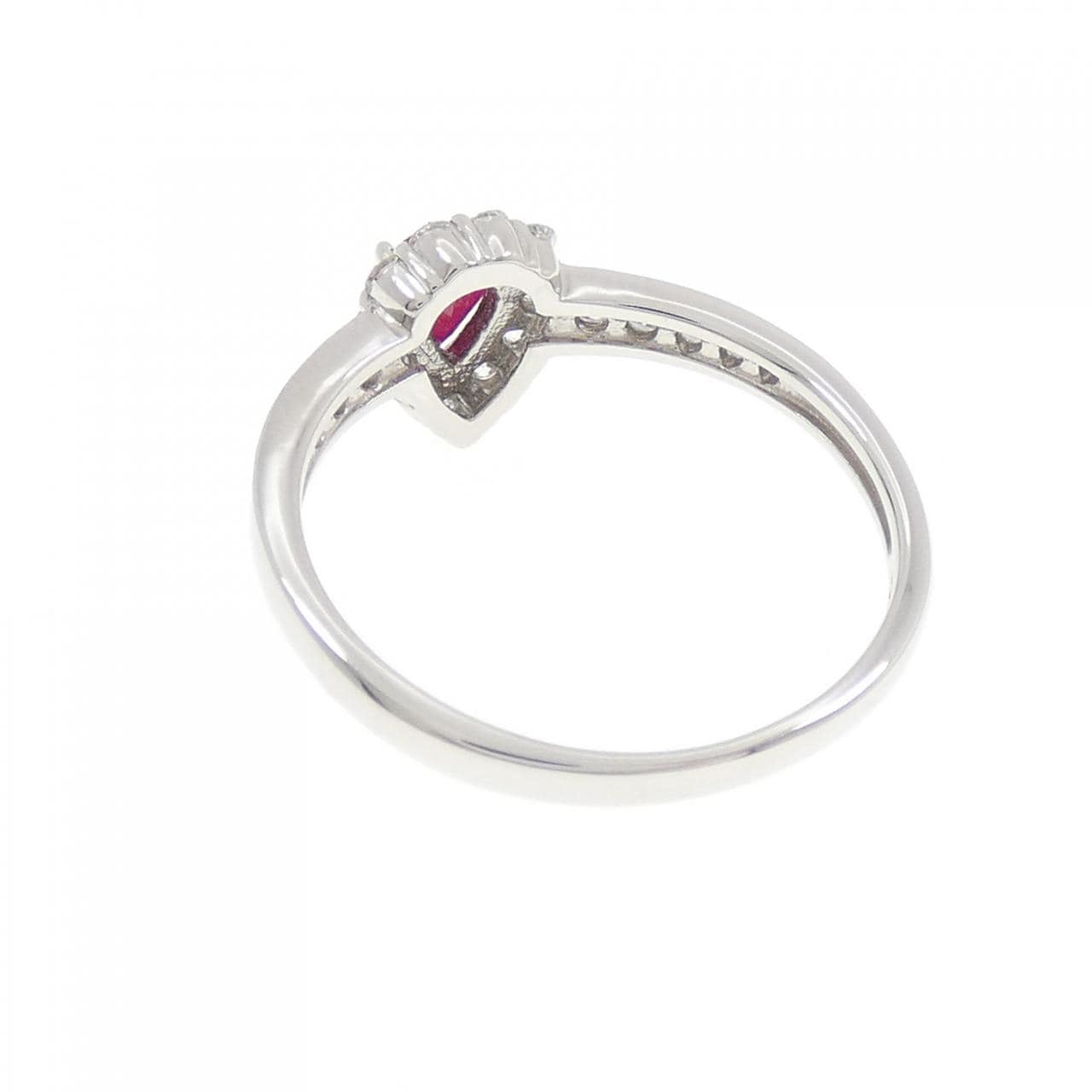 PT900 非加熱 ルビー リング 0.31CT モザンビーク産