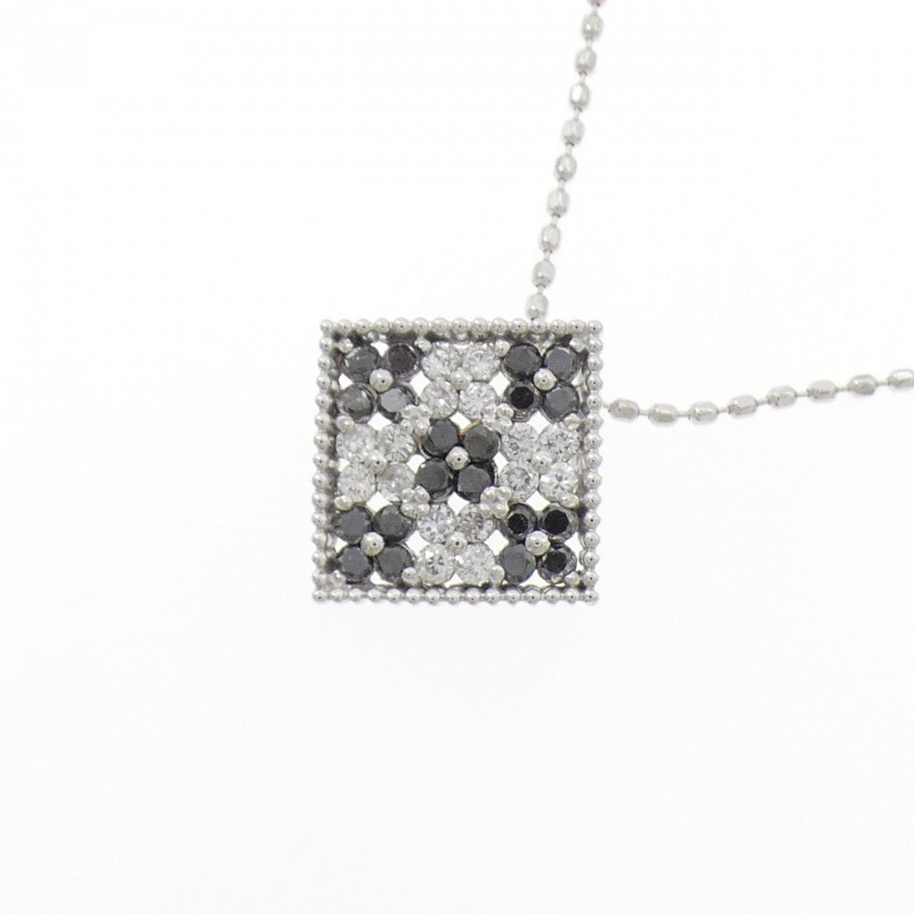 K18WG ダイヤモンド ネックレス 0.18CT