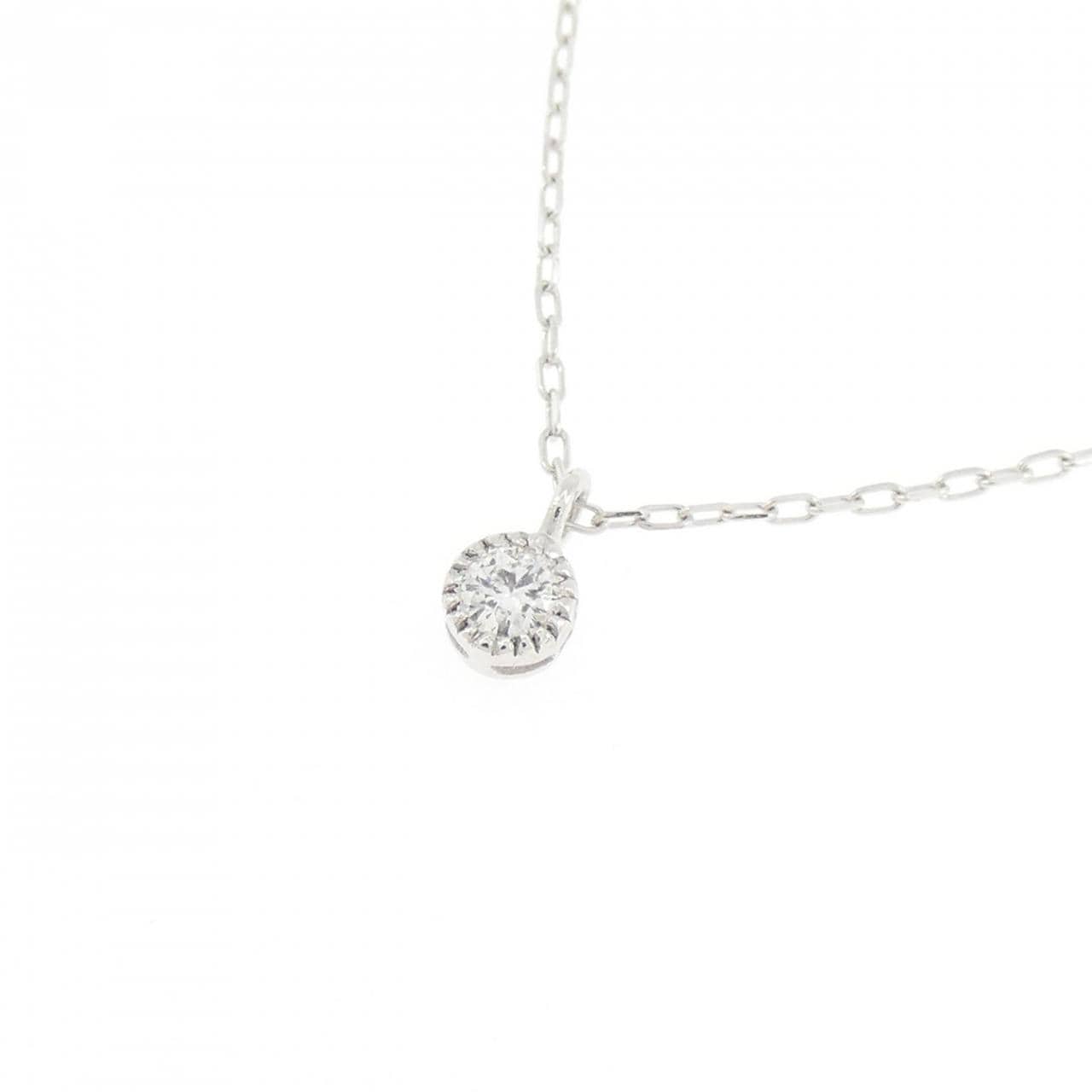 K18WG ダイヤモンド ネックレス 0.05CT