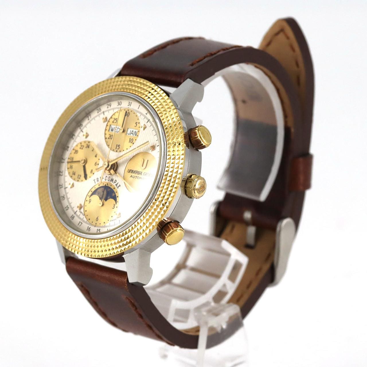 【ノーメンテナンス特価】ユニバーサル･ジュネーブ トリコンパックスクロノグラフ YGコンビ 699.104 SSxYG 自動巻