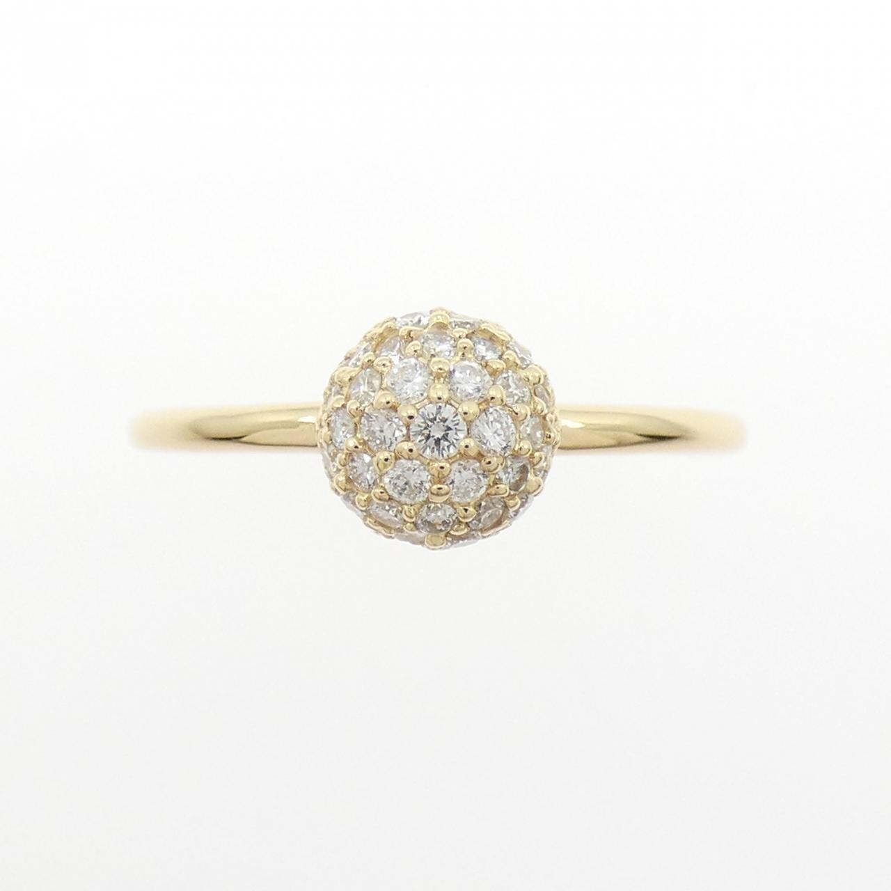 【リメイク】K18YG パヴェ ダイヤモンド リング 0.30CT