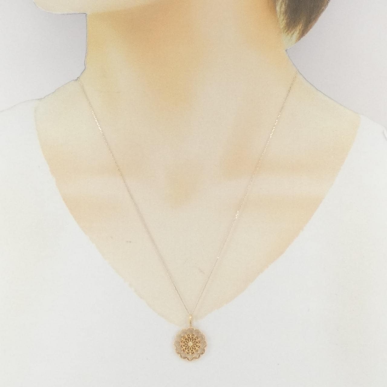 アガット ダイヤモンド ネックレス 0.01CT