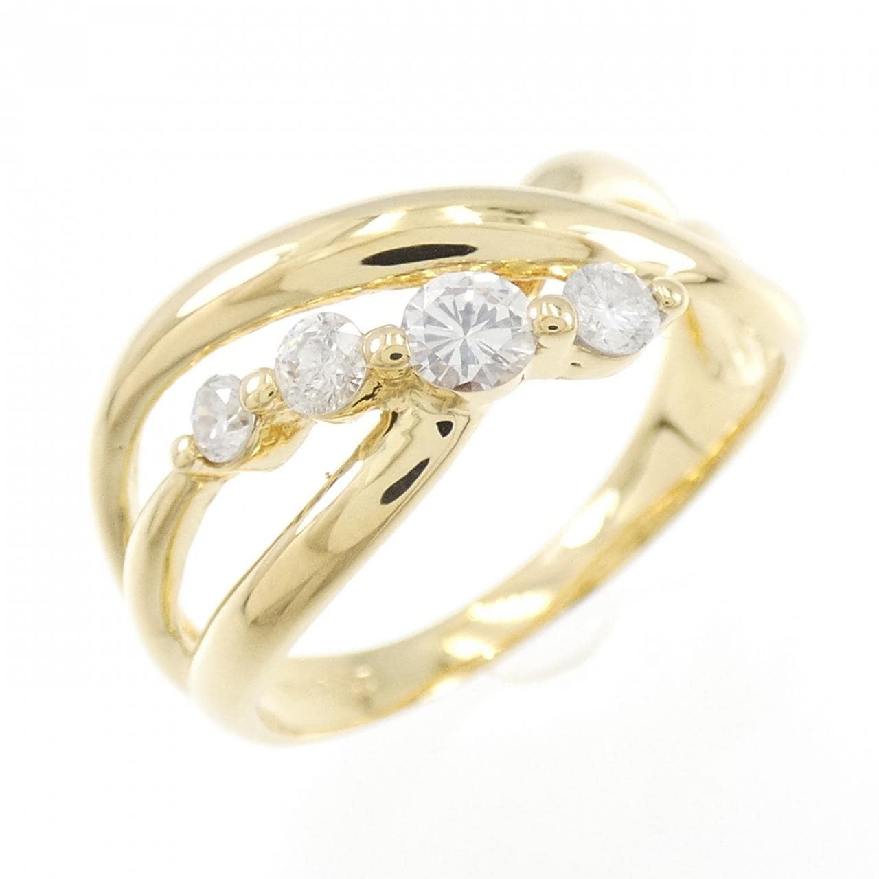 K18YG ダイヤモンド リング 0.37CT