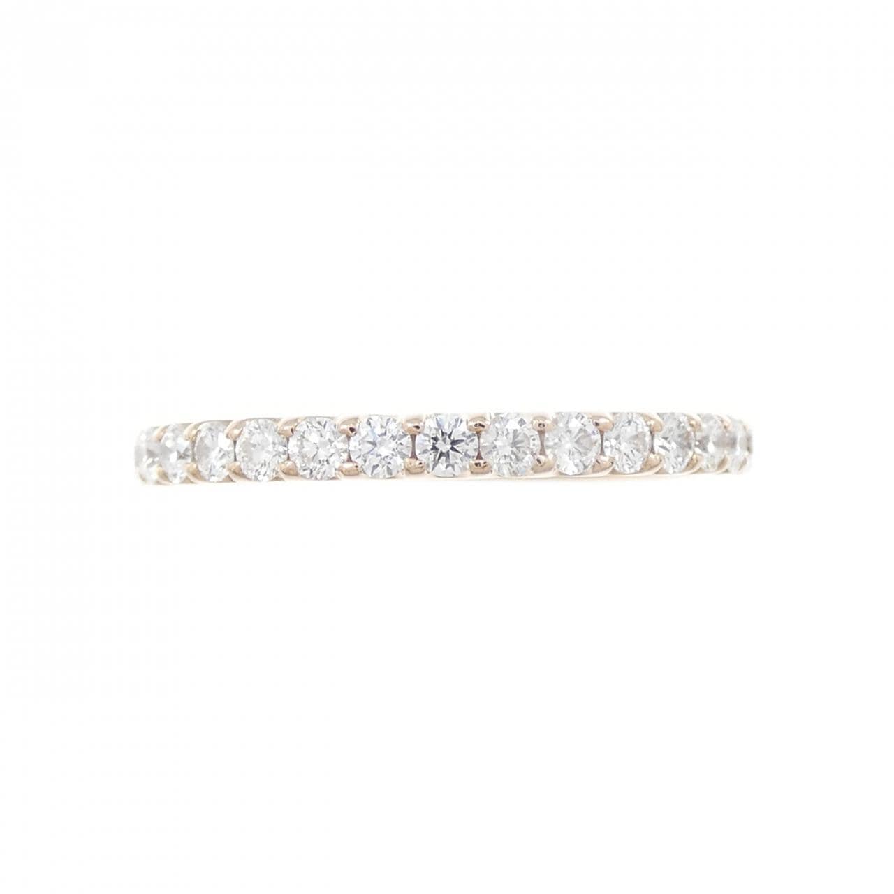 K18PG ハーフエタニティ ダイヤモンド リング 0.28CT