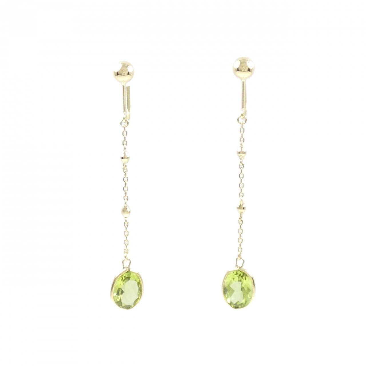 K18YG Peridot Earrings