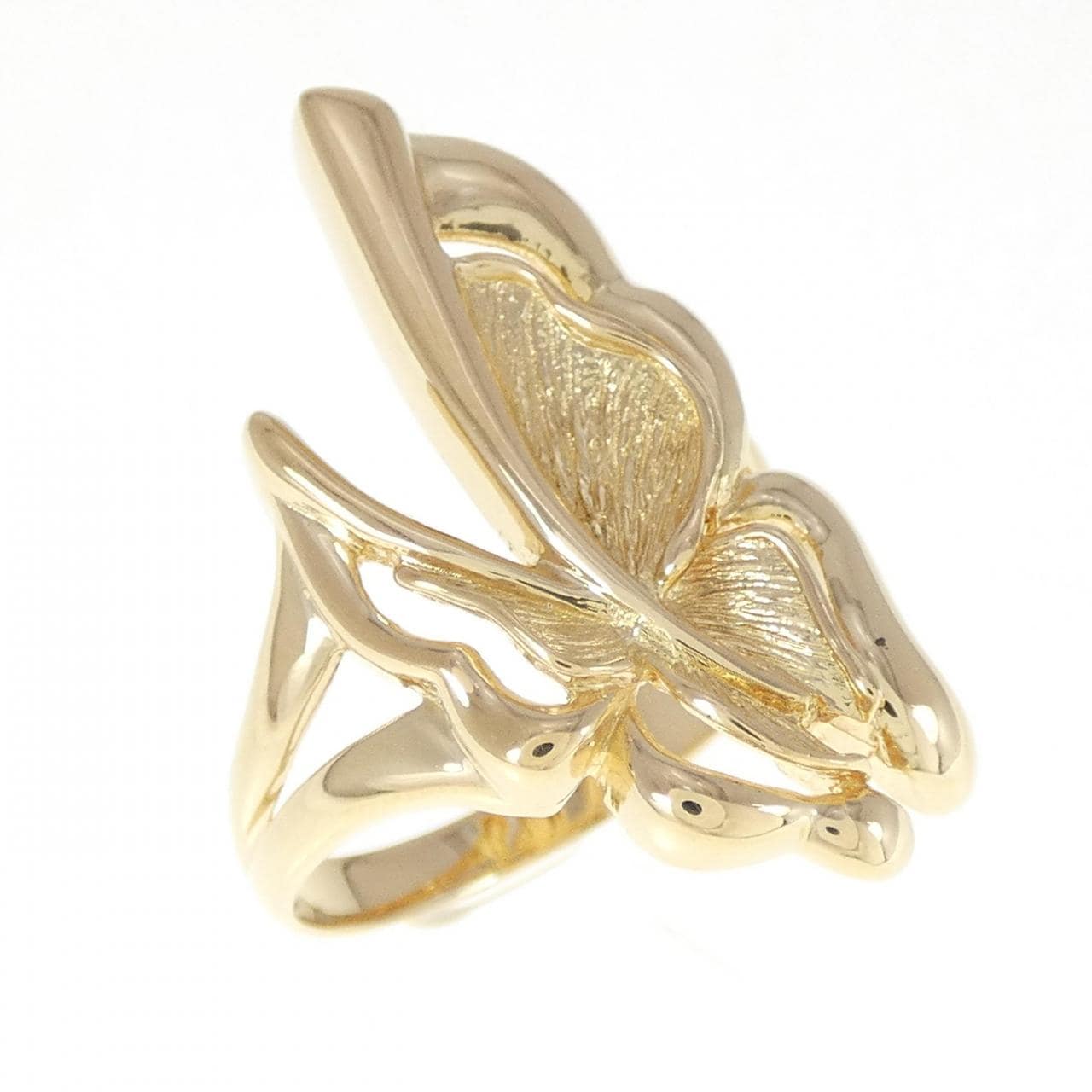 K18YG butterfly ring