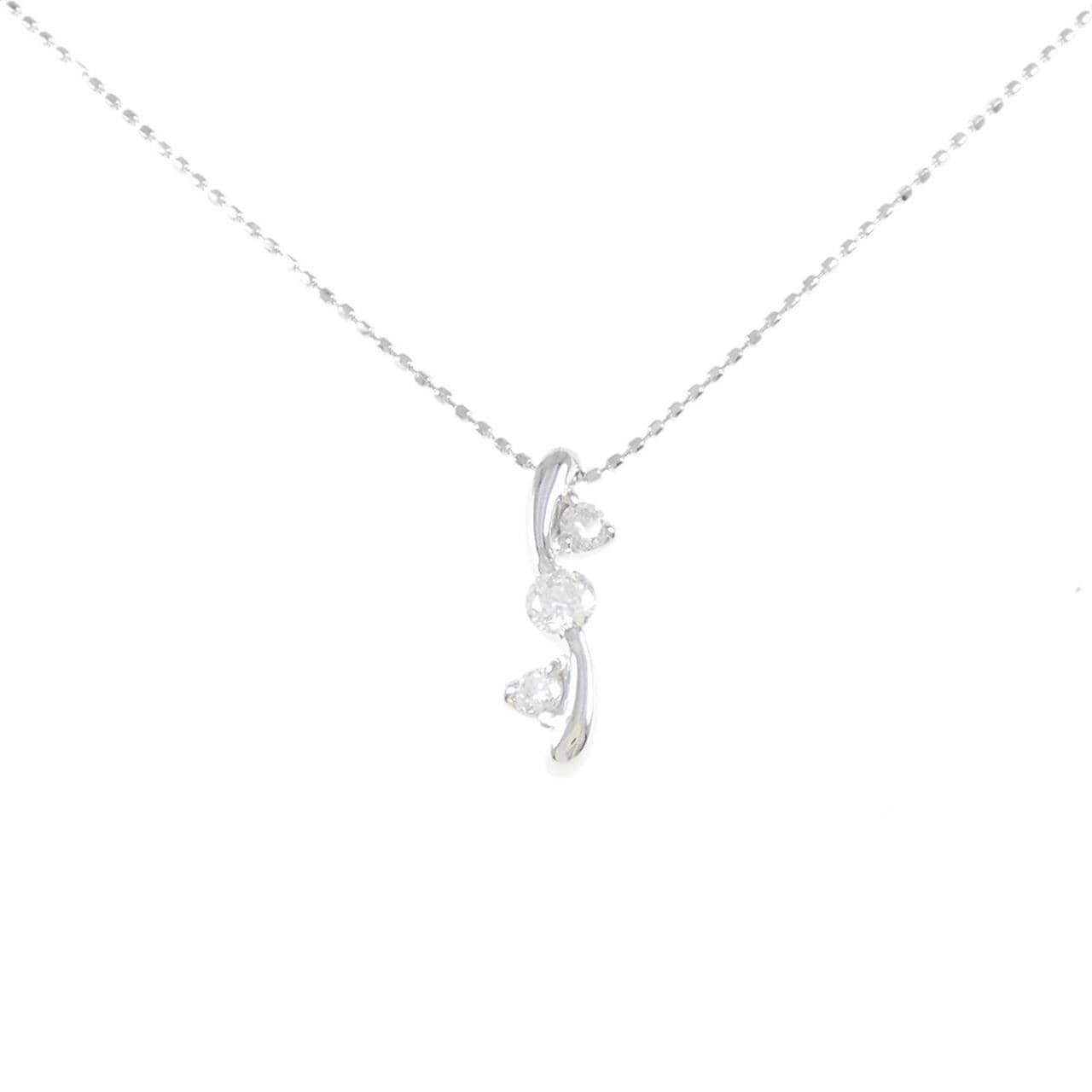 K18WG ダイヤモンド ネックレス 0.268CT