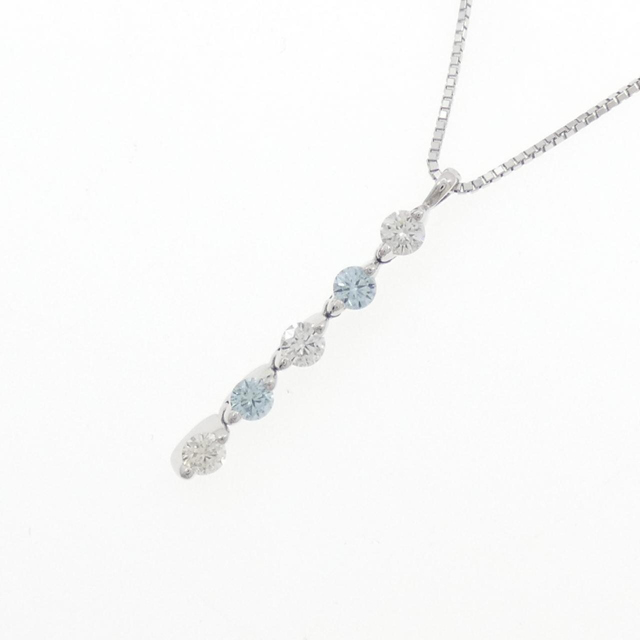 K18WG ダイヤモンド ネックレス 0.53CT