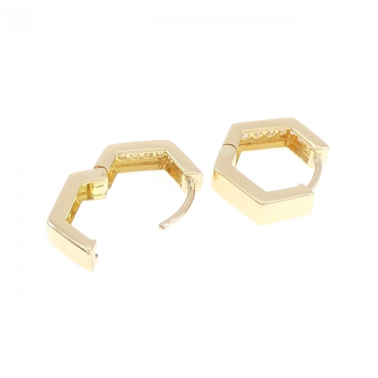 K18YG ダイヤモンド ピアス 0.16CT