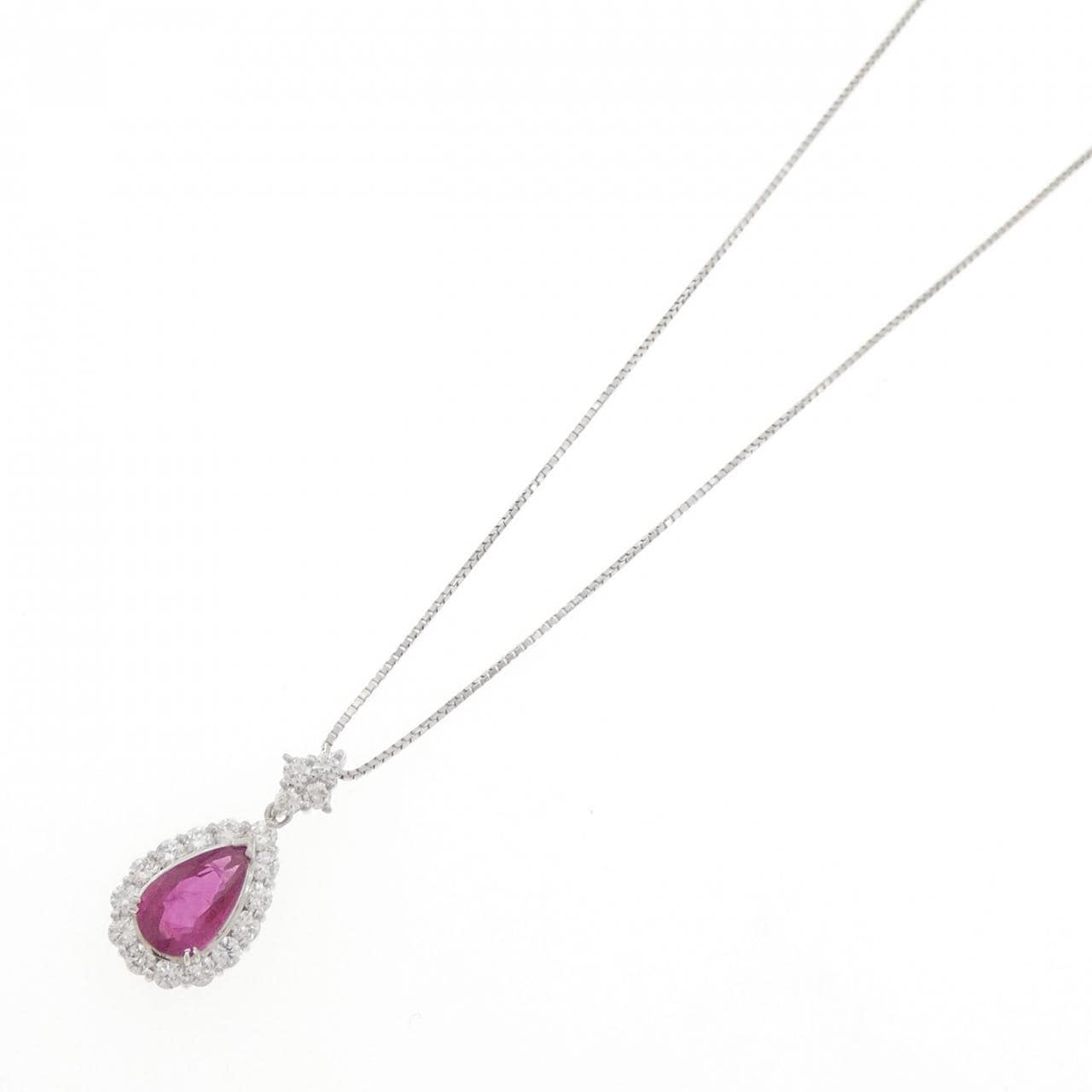 PT900/PT850 ルビー ネックレス 2.03CT