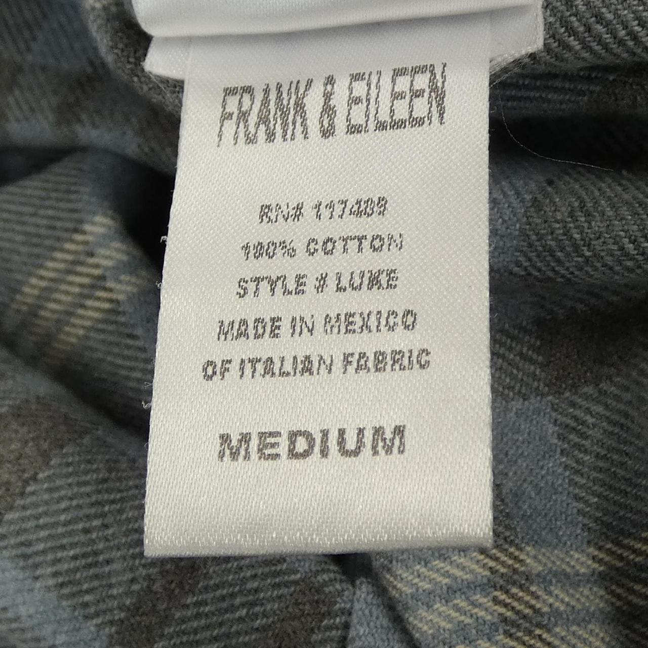 フランクアンドアイリーン FRANK&EILEEN シャツ