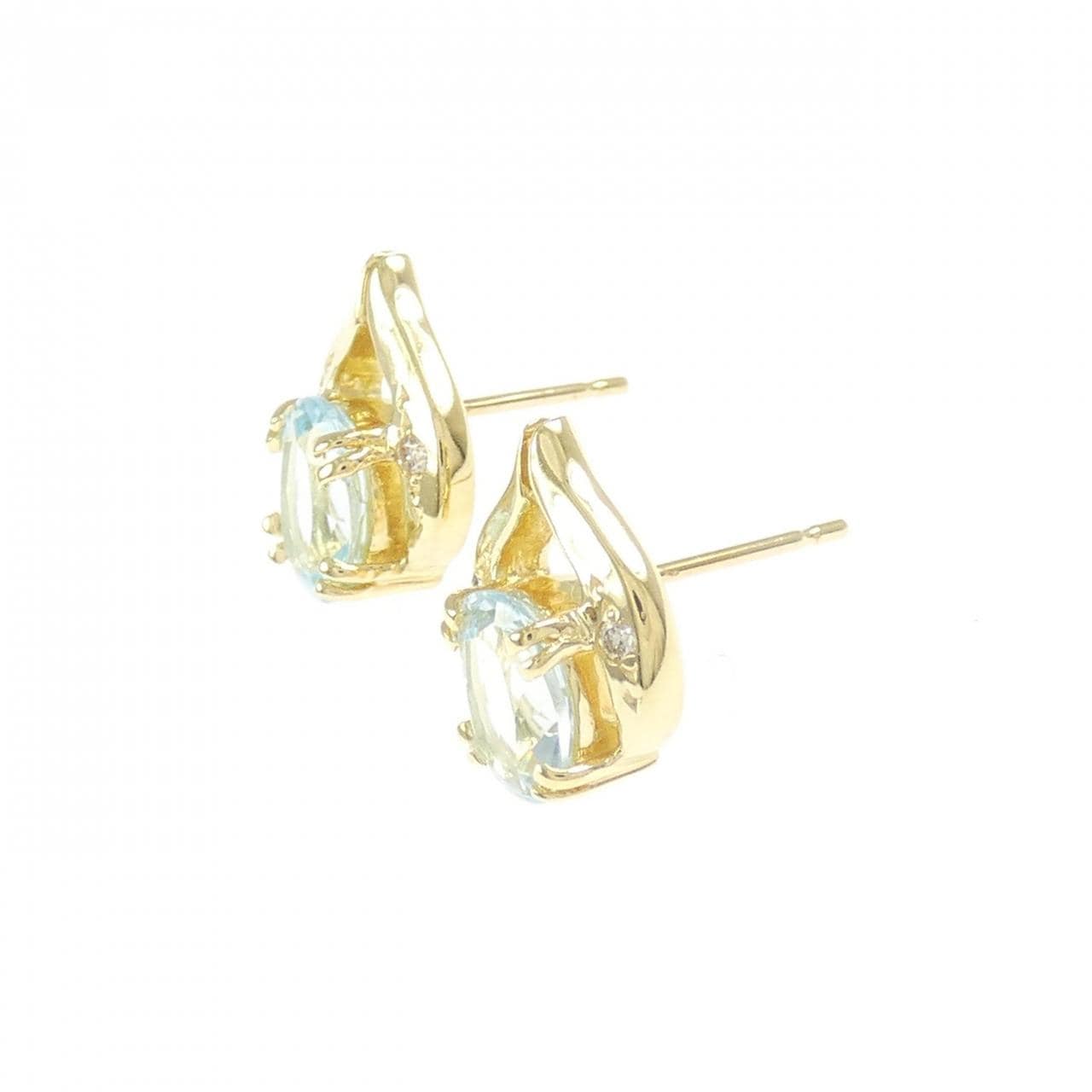 K18YG ブルートパーズ ピアス