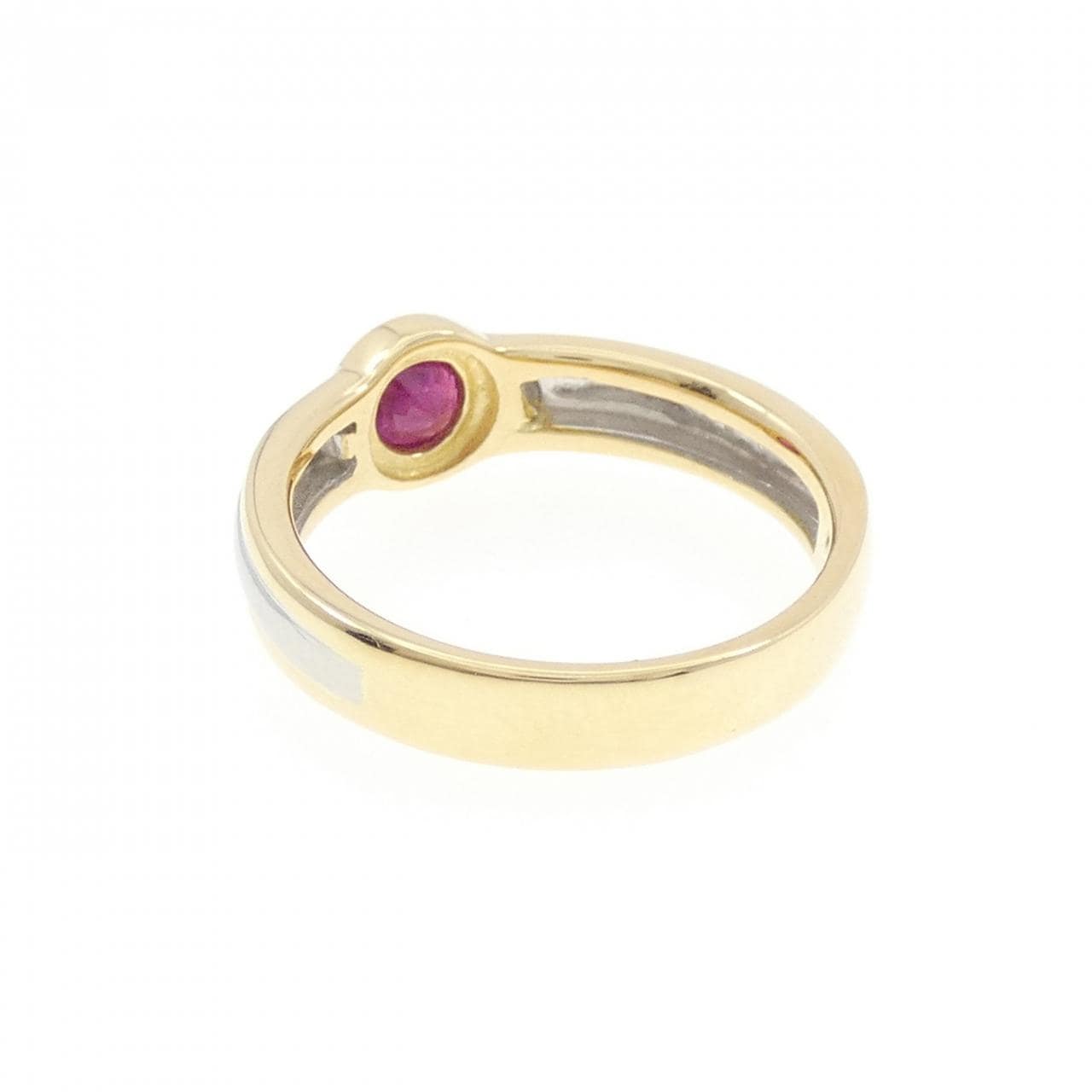 K18YG/PT900 ルビー リング 0.43CT