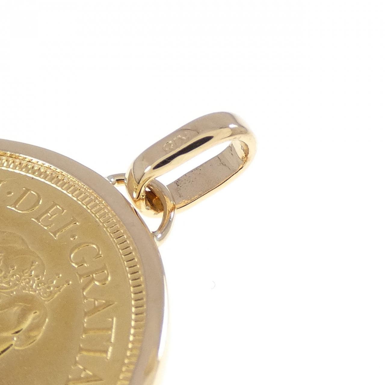 K18YG(枠) コイン ペンダント