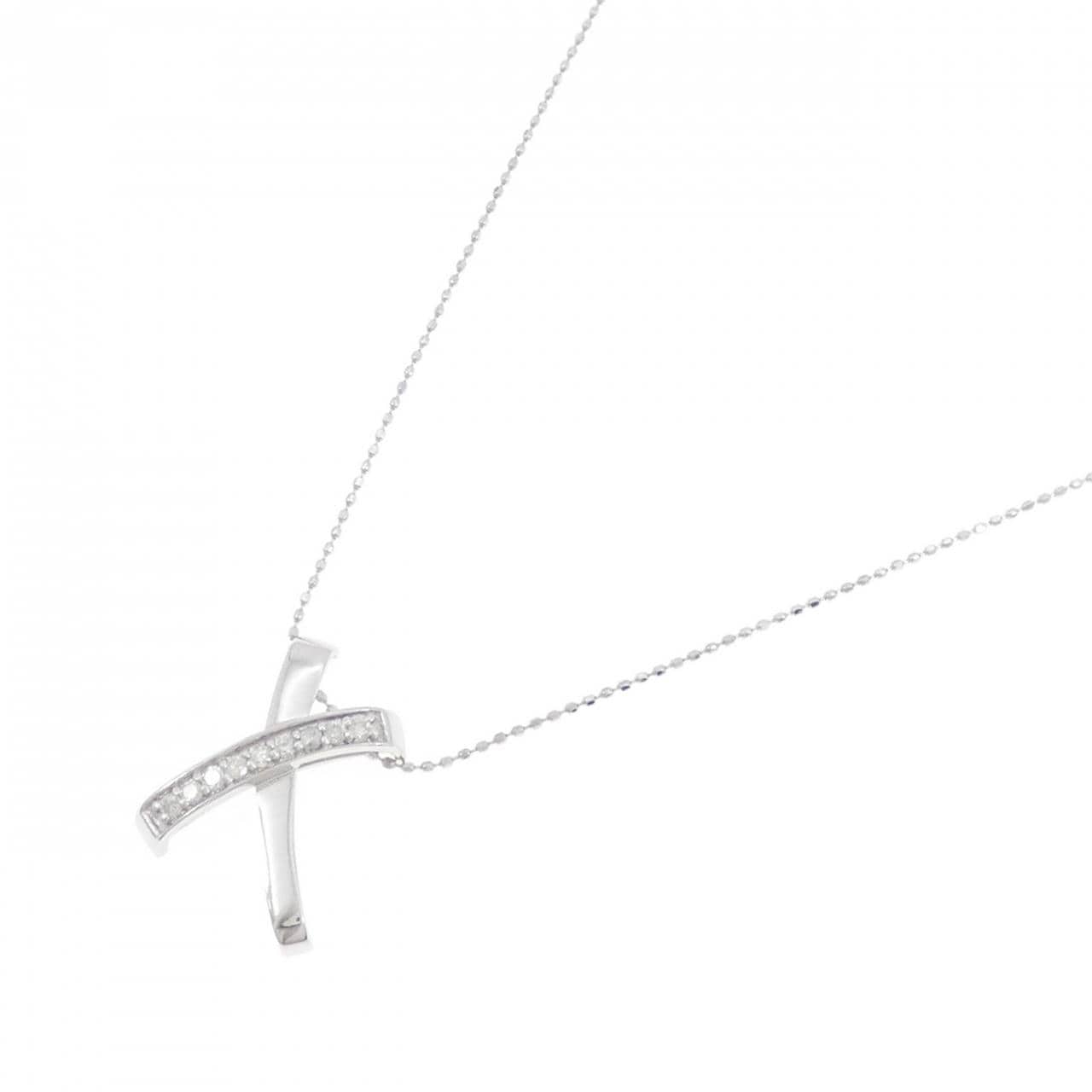 K10WG ダイヤモンド ネックレス 0.15CT