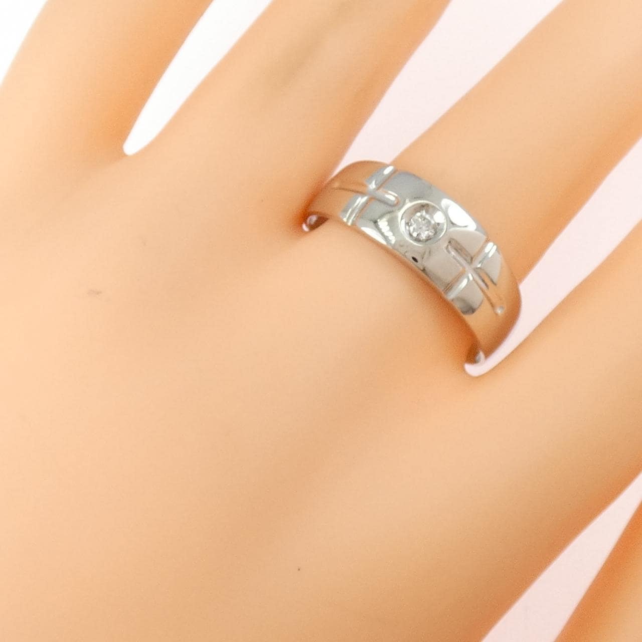 【新品】PT900 ダイヤモンド リング 0.05CT