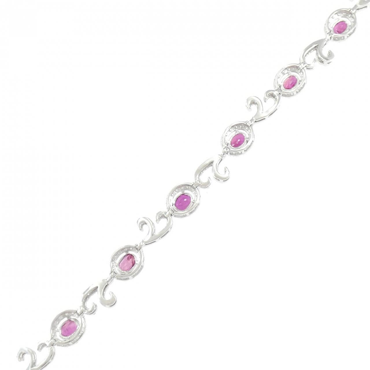 【新品】PT900/PT850 ルビー ブレスレット 2.73CT