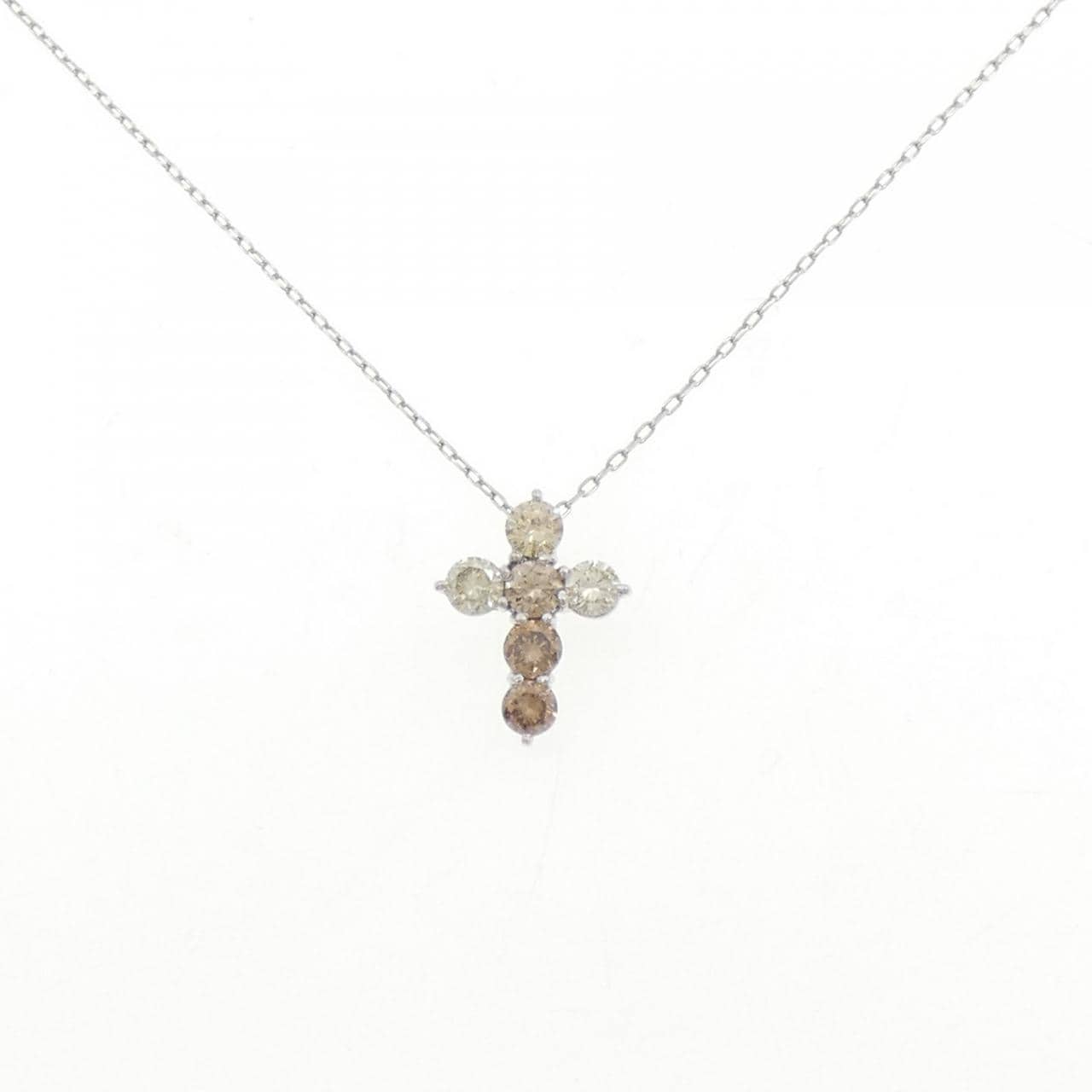 PT900/PT850 クロス ダイヤモンド ネックレス 1.141CT