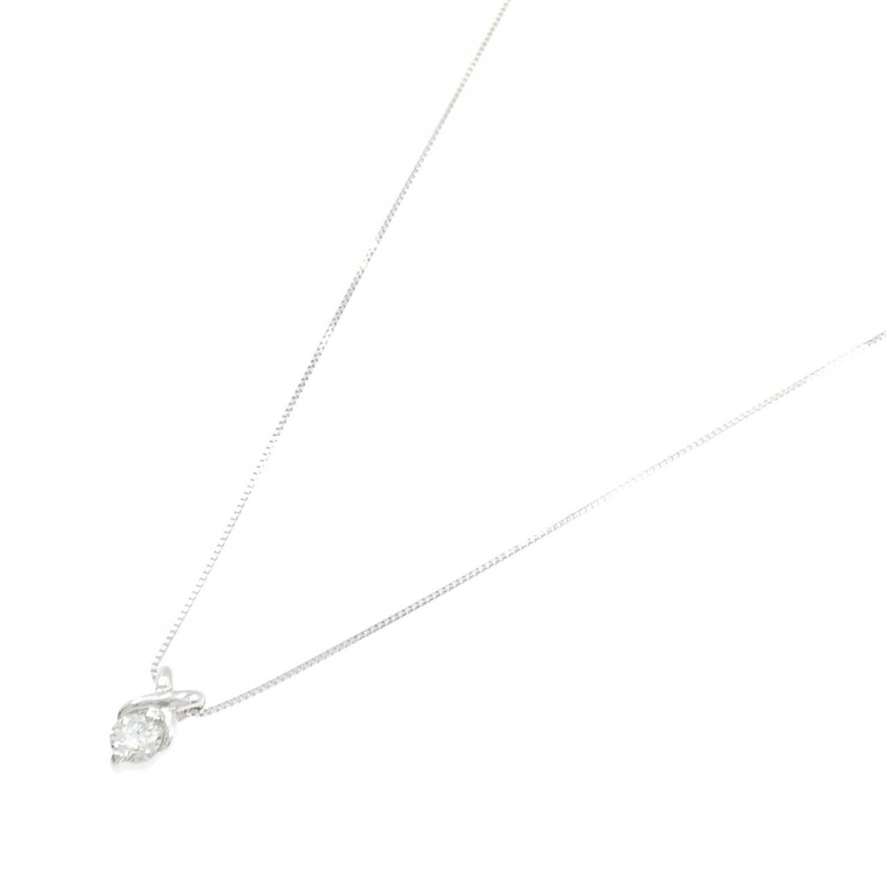 K18WG ダイヤモンド ネックレス 0.206CT