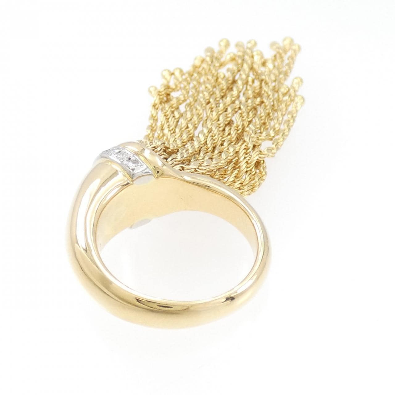 K18YG/PT900 Diamond Ring 0.11CT