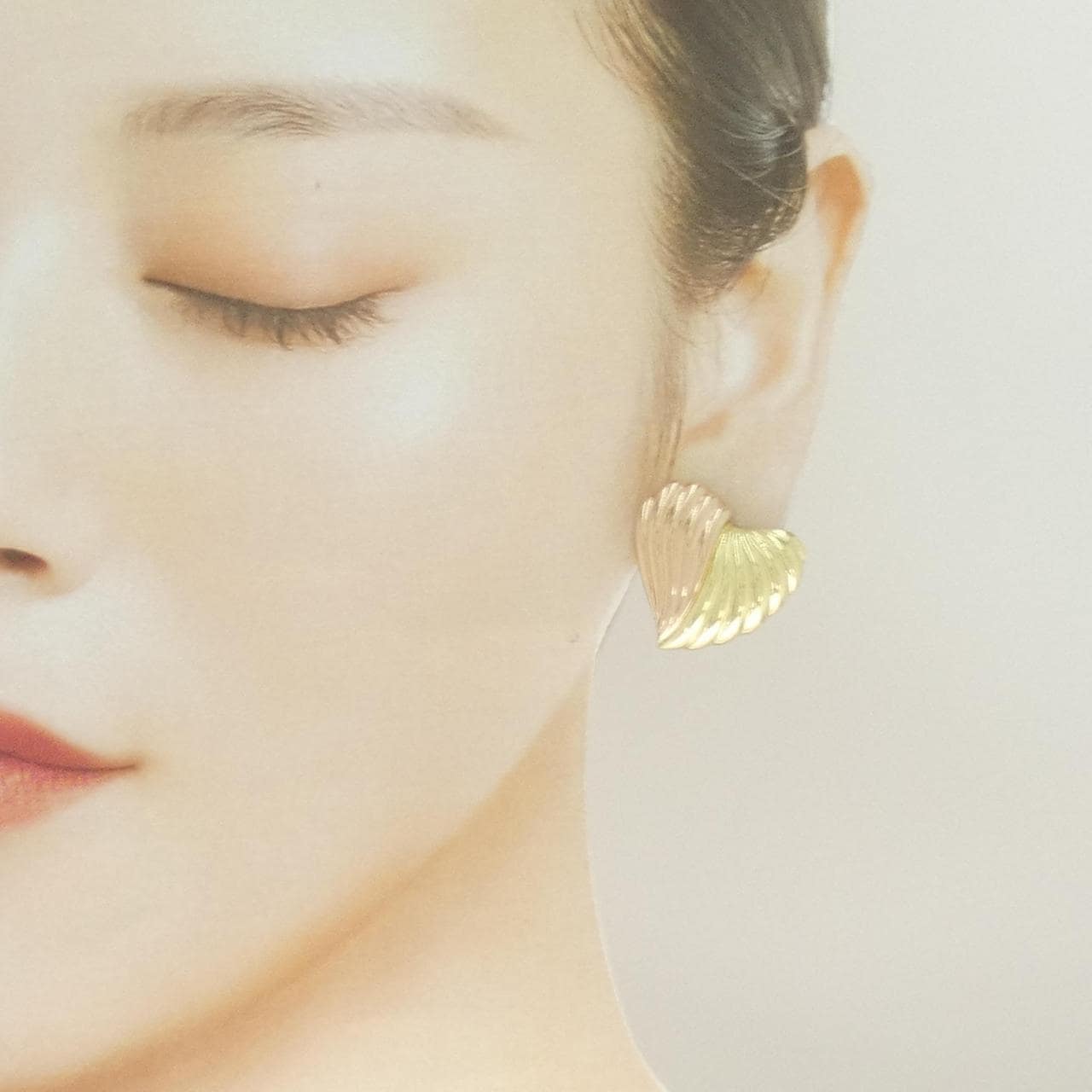 K18YG/K18PG ハート ピアス