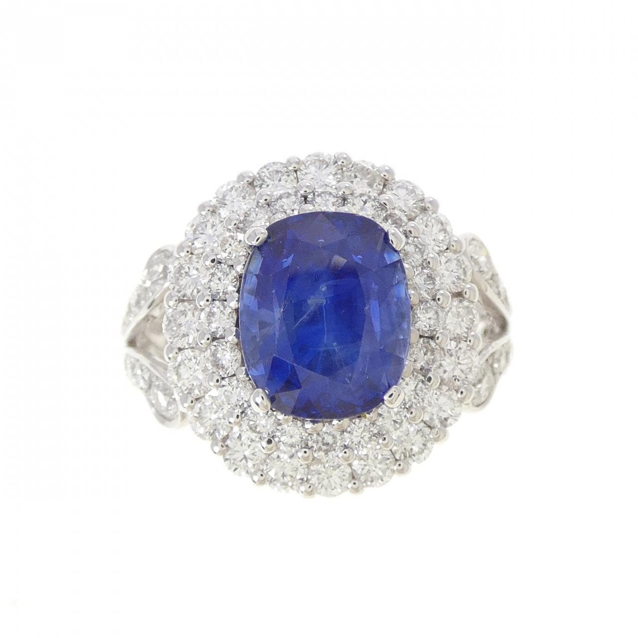 750WG 非加熱 サファイヤ リング 4.24CT スリランカ産