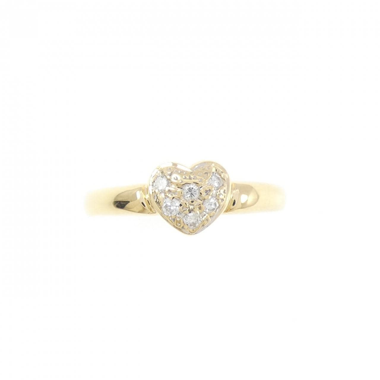 750YG ハート ダイヤモンド リング 0.08CT