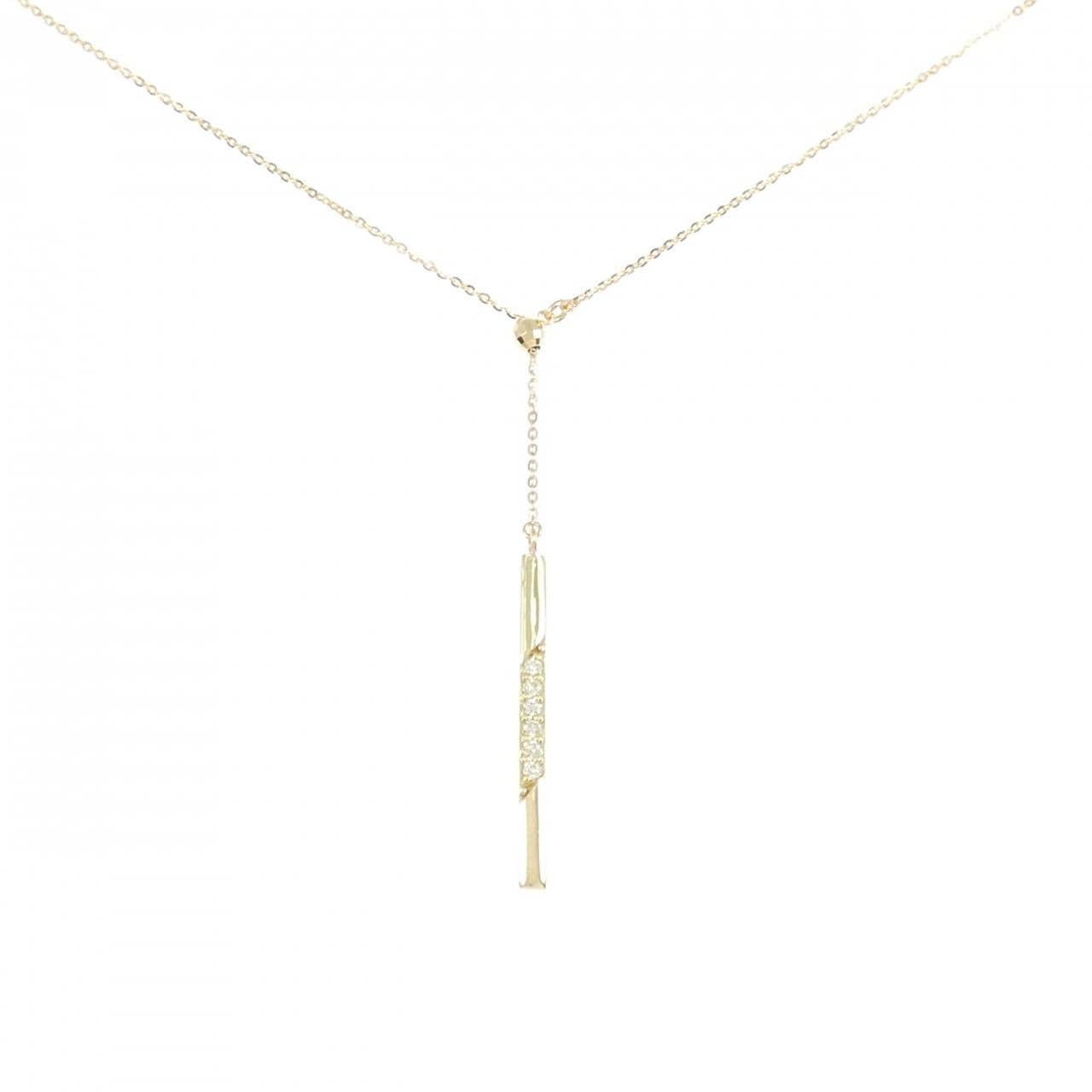 K18YG ダイヤモンド ネックレス 0.08CT