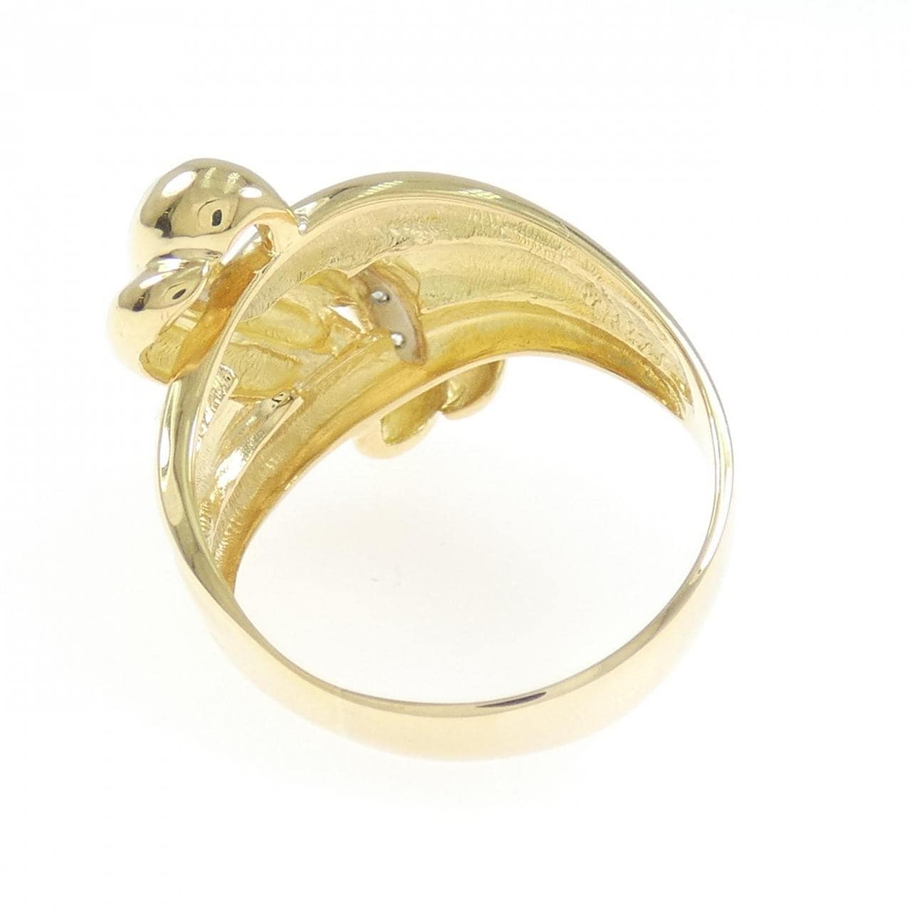 K18YG/PT900 ダイヤモンド リング 0.04CT