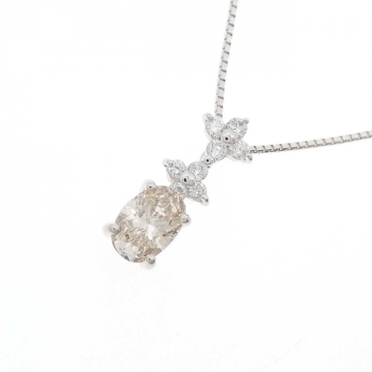 K18WG ダイヤモンド ネックレス 0.528CT
