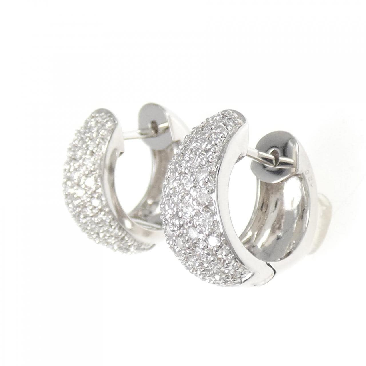 750WG Pave Diamond Earrings 0.50CT