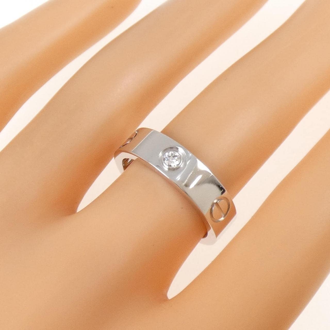 カルティエ ラブ ハーフダイヤ リング