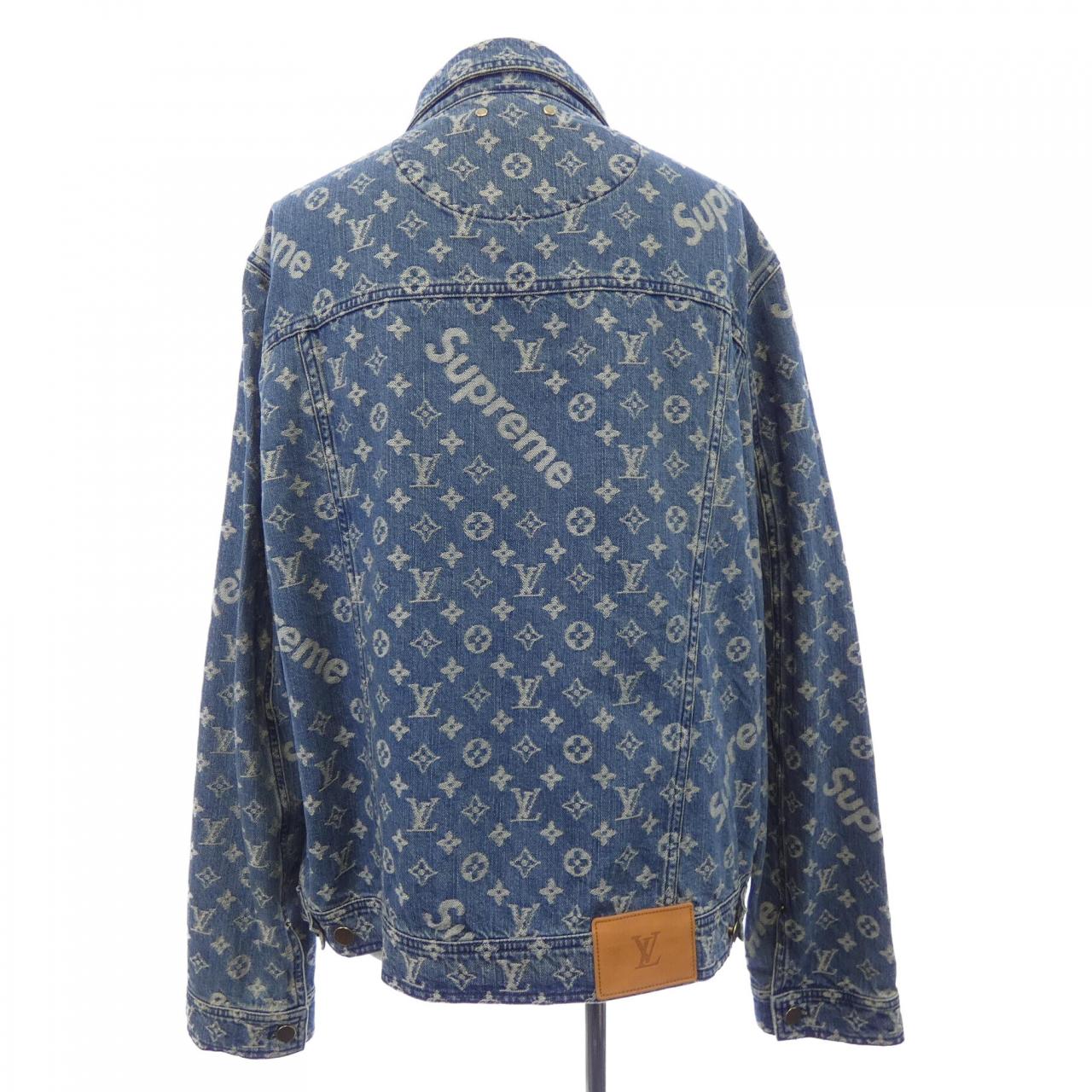 ルイヴィトン LOUIS VUITTON JACQUAD DENIM TRUCKER HDA91WALL SUPREME デニムジャケット