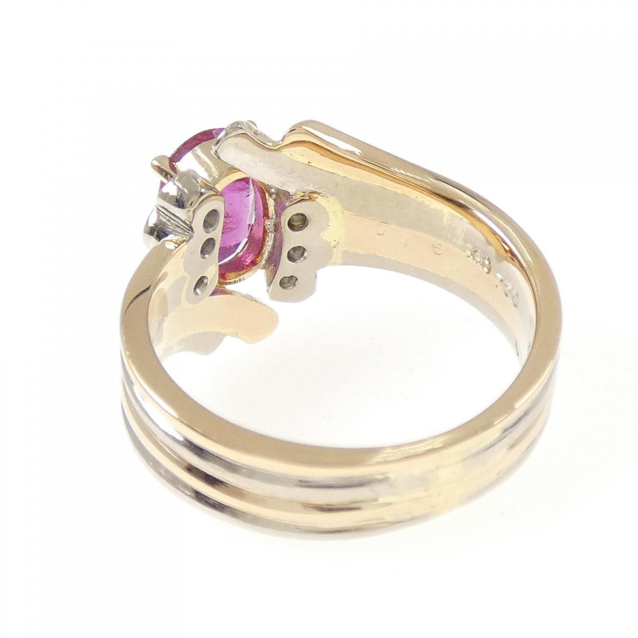 K18PG/K18WG ルビー リング 0.84CT