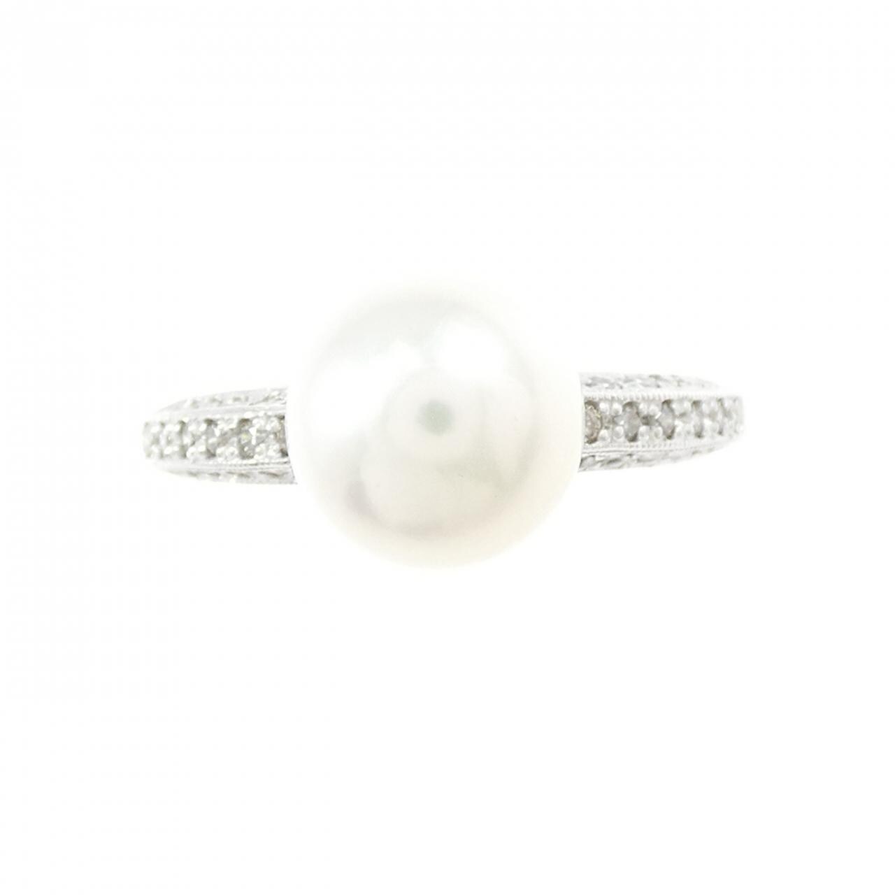 K18WG アコヤパール リング 9mm