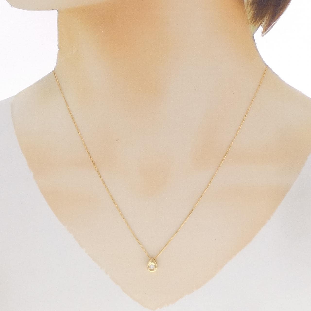 K18YG ダイヤモンド ネックレス 0.07CT