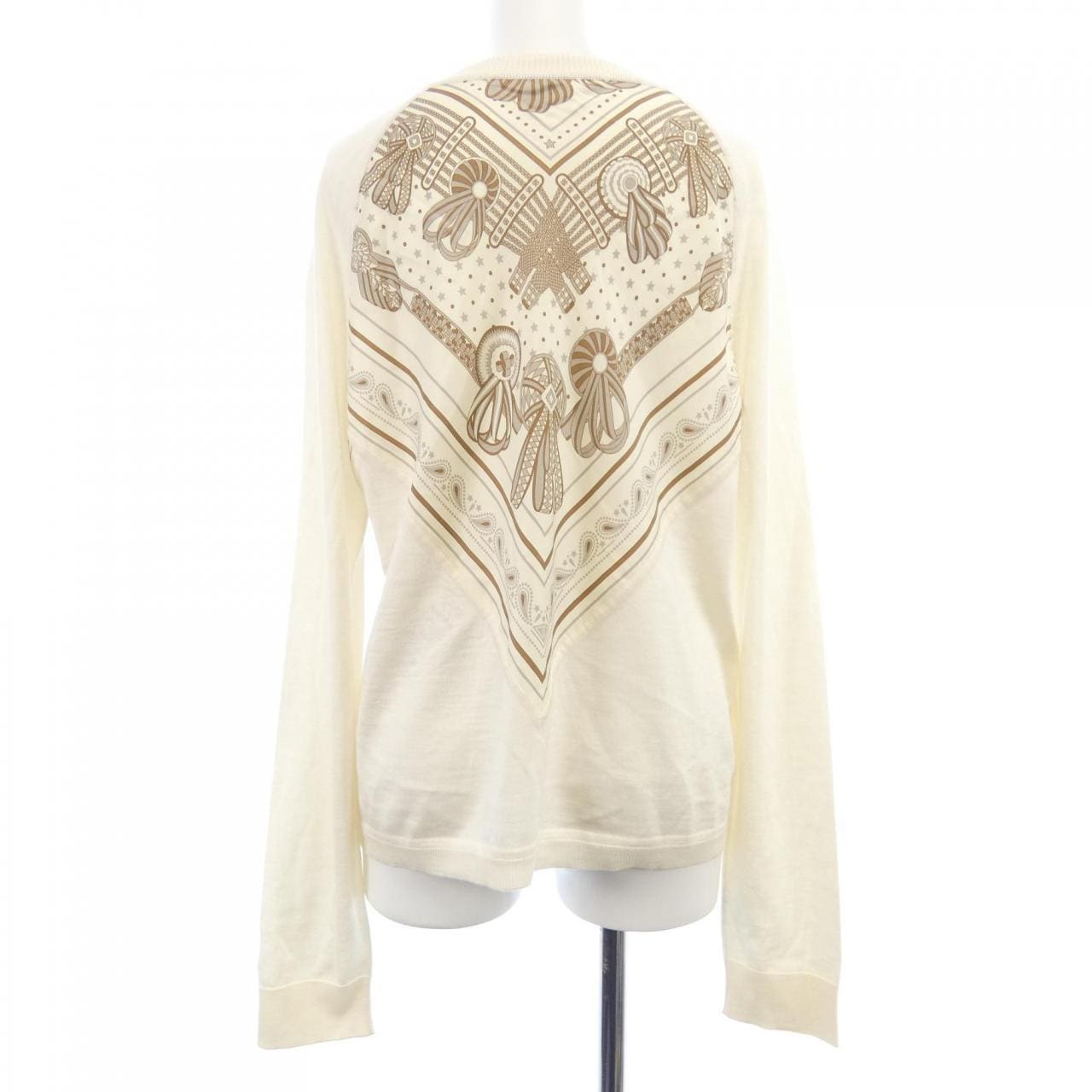 HERMES Les Rubans du Cheval *07-7751 Twill Reine Cardigan