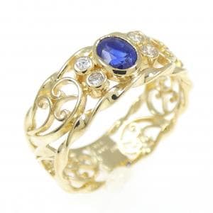 K18YG サファイヤ リング 0.31CT