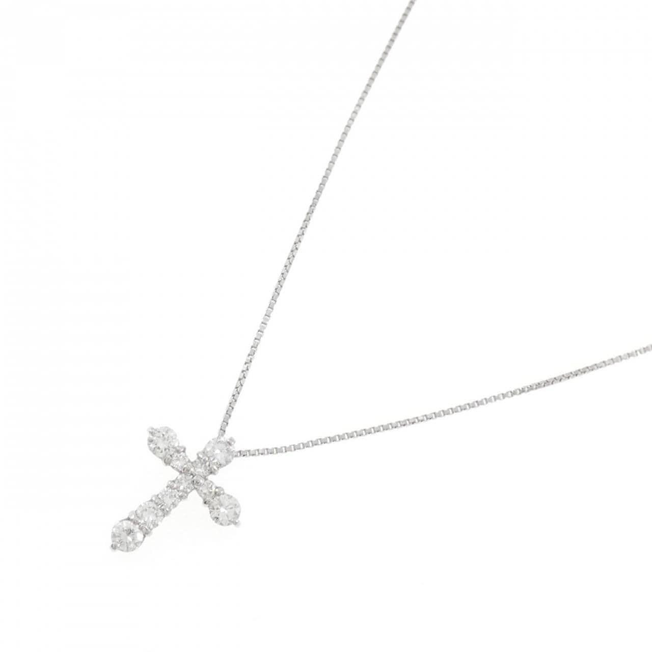PT900/PT850 クロス ダイヤモンド ネックレス 0.52CT