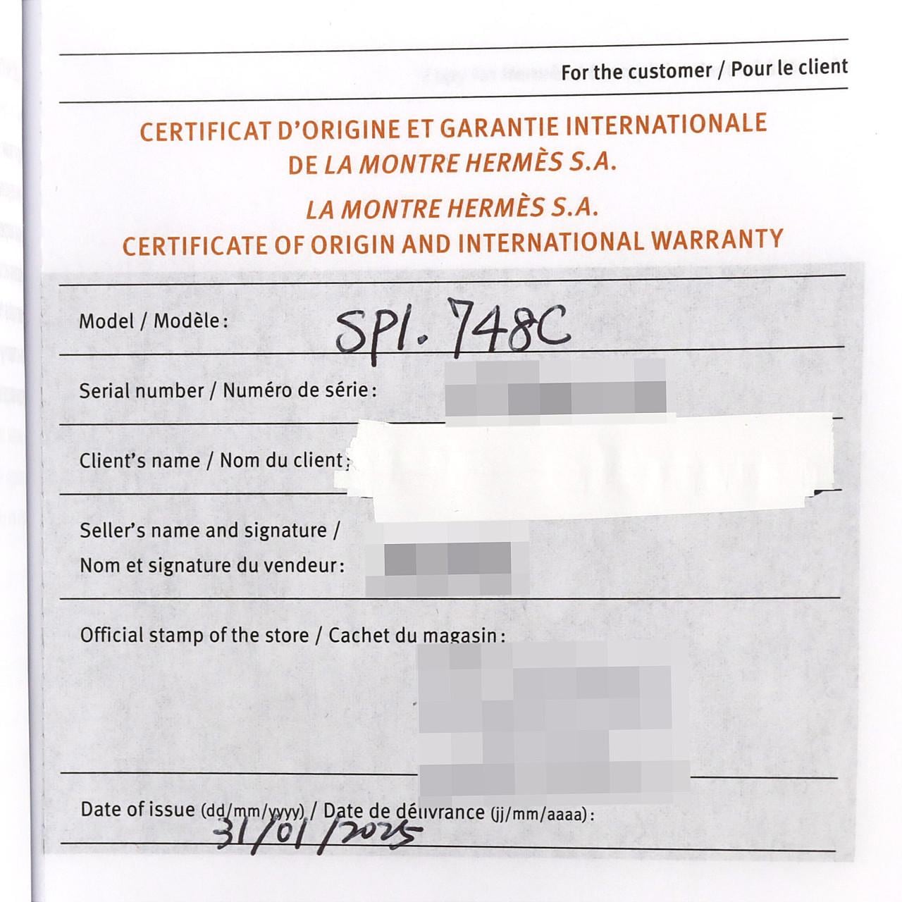 HERMES HERMES H08 DLC SP1.748 TI Automatic