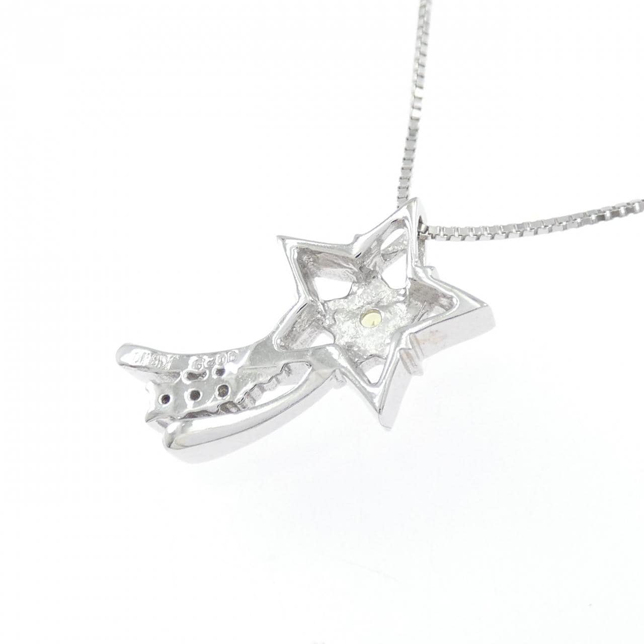 K18WG スター サファイヤ ネックレス