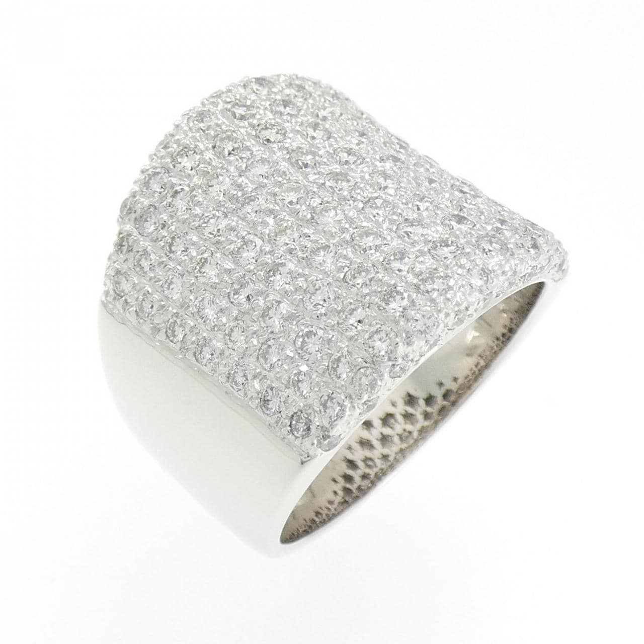 750WG パヴェ ダイヤモンド リング 1.85CT