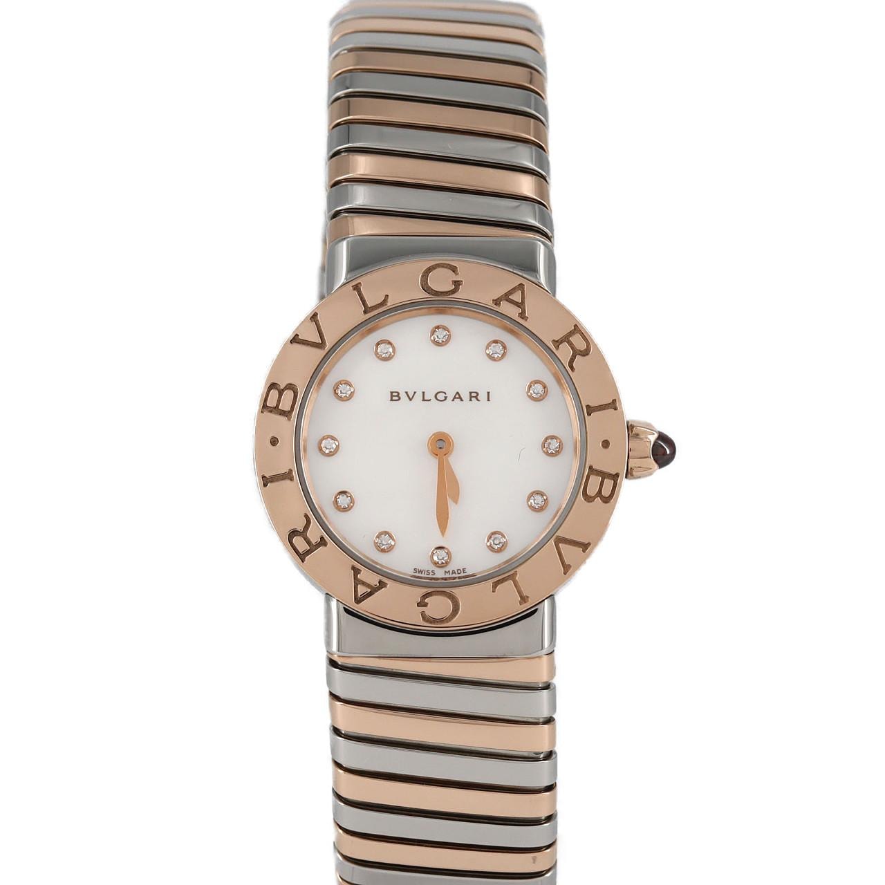 【新品】BVLGARI BVLGARI BVLGARI PG 組合 12 件組中號 BBLP262TSG/BBL262TWSPG/12 不鏽鋼和 PG石英