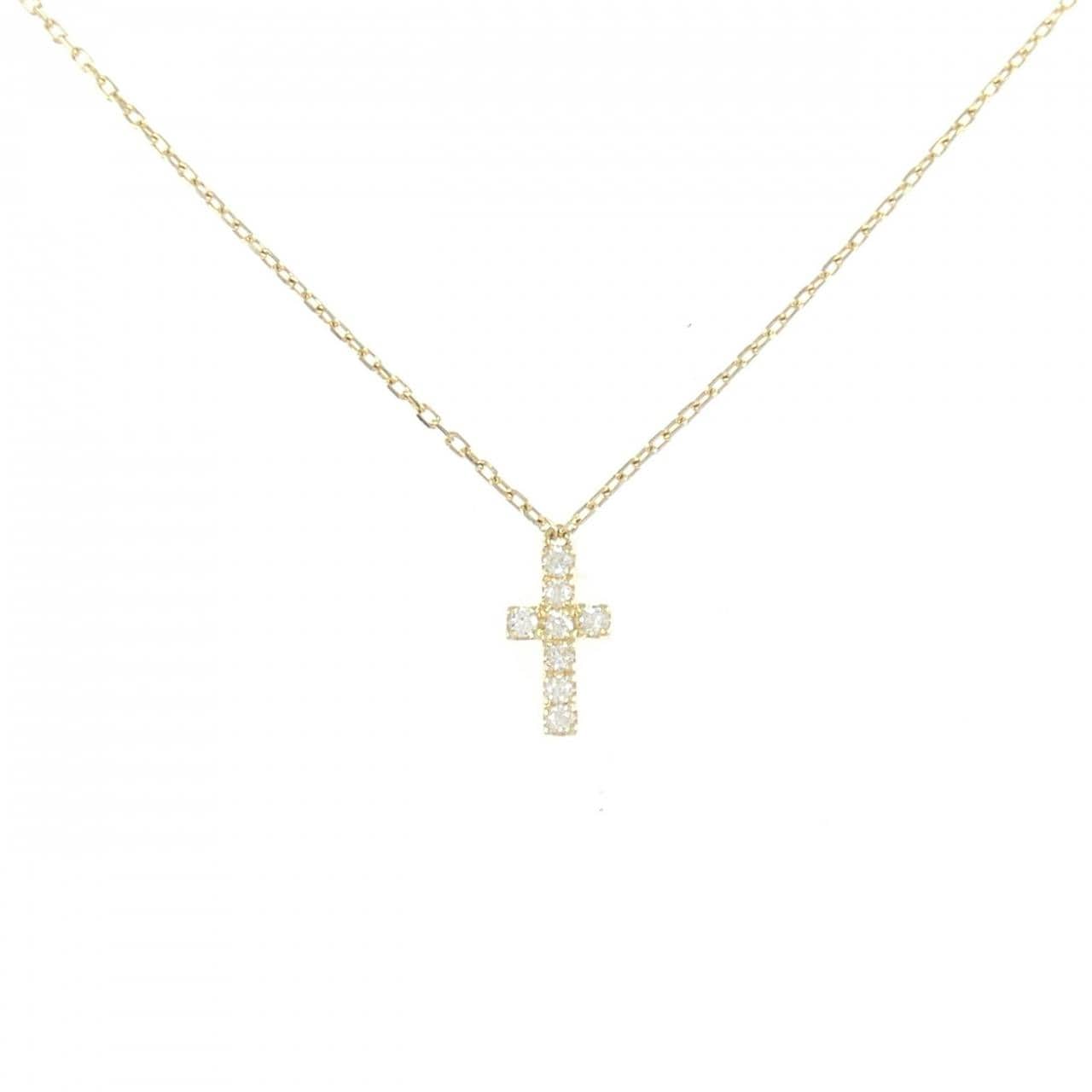 アーカー クロスパヴェ ネックレス 0.05CT