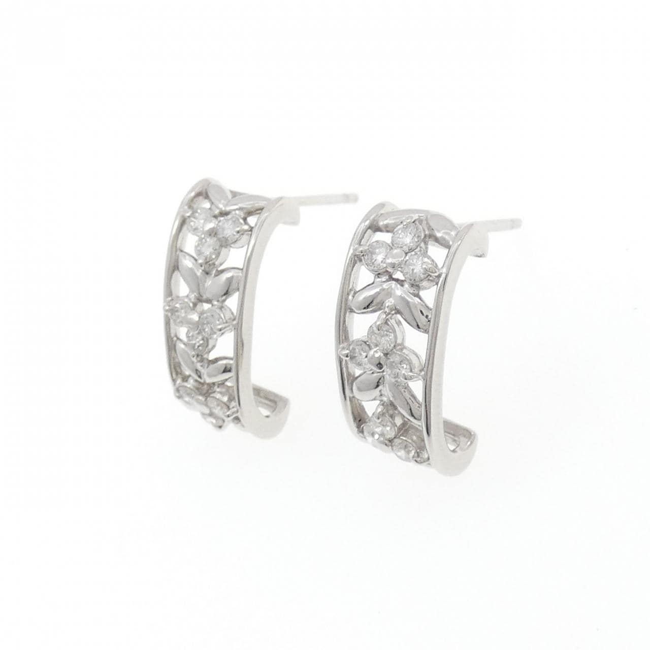 PT900 ダイヤモンド ピアス